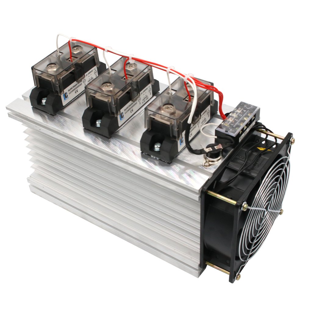 Industrial-Grade Three-Phase Solid-State Relay with Heat Sink