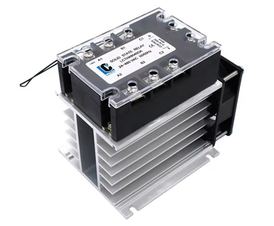 Three-Phase Solid State Relay (SSR) with Heat Sink