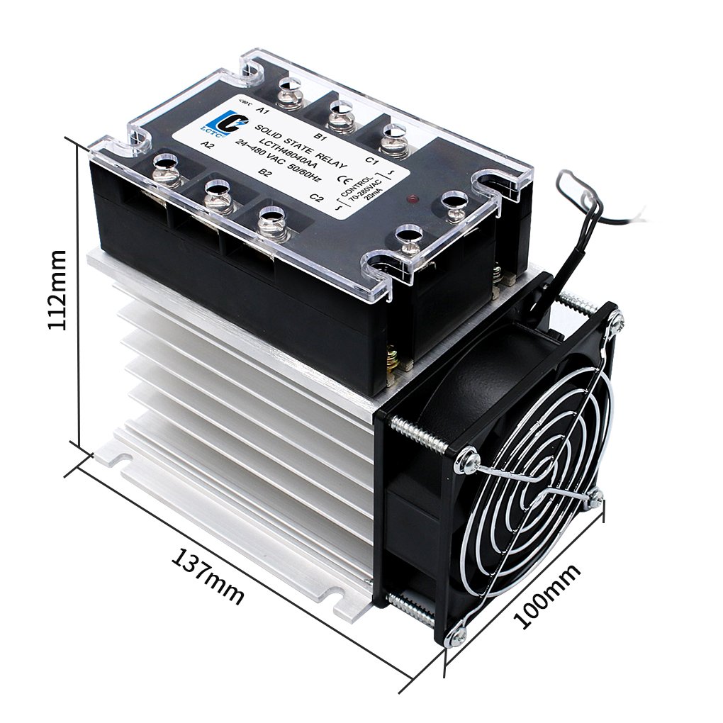 Three-Phase Solid-State Relay with Heat Sink