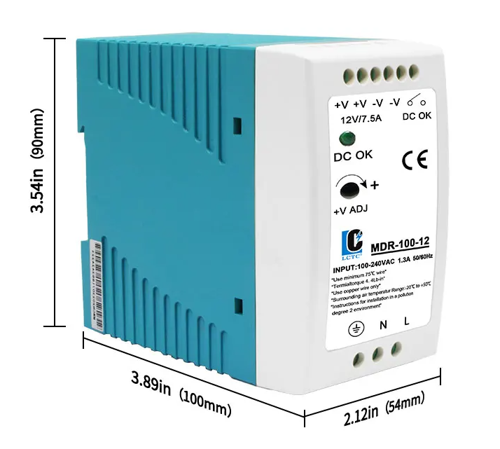 MDR-100 DIN Rail Power Supply