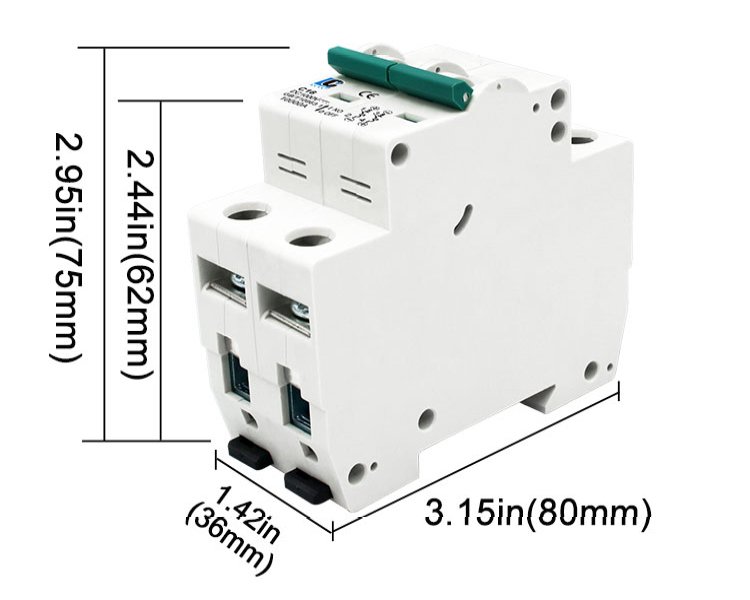 DC Circuit Breaker 1000V 2P