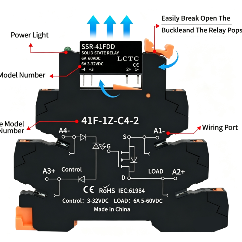 New Model 41F Slim Relay Socket DD 10pcs
