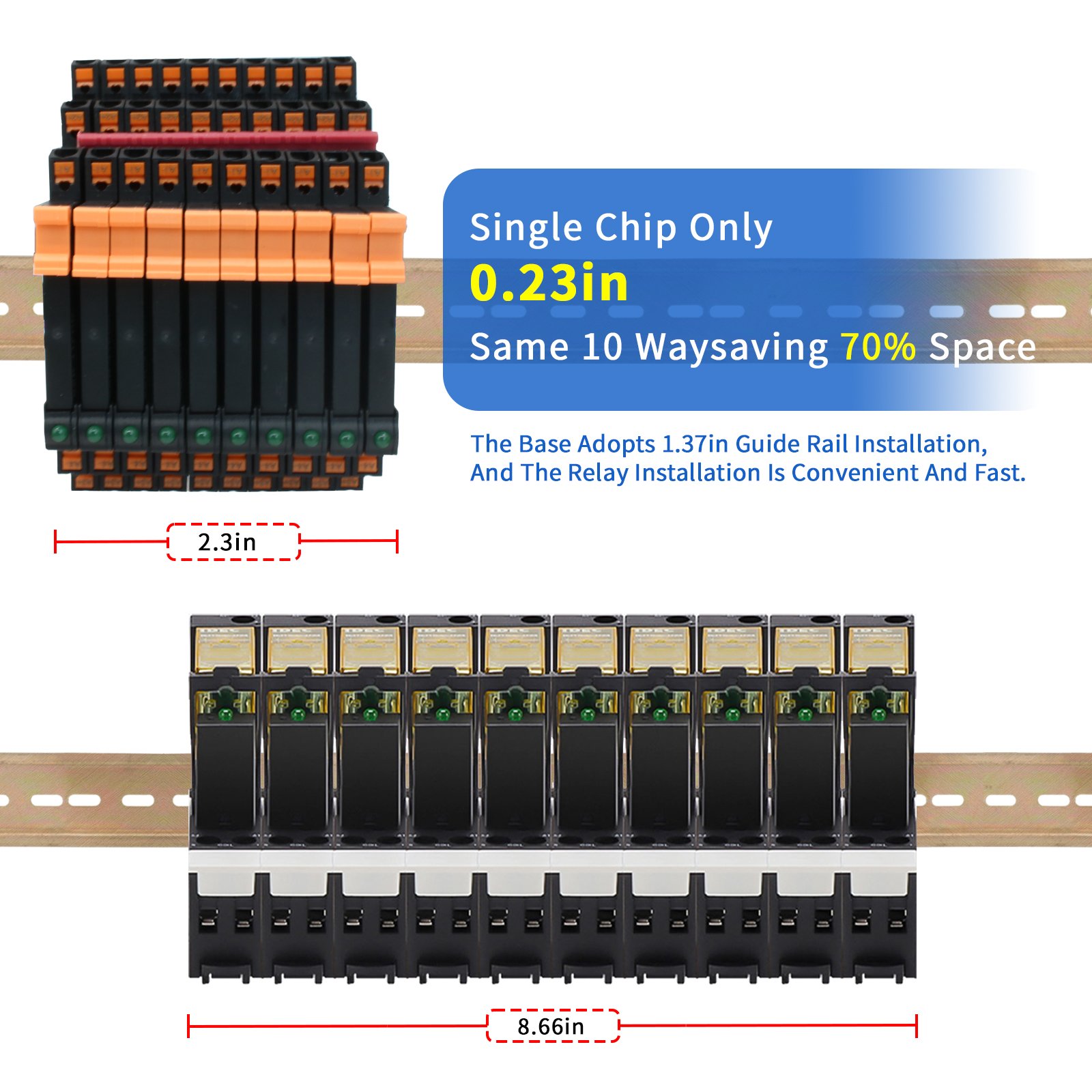 New Model 41F Slim Relay Socket DD 10pcs